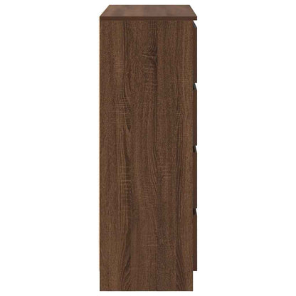 Dressoir 80x35x99 cm spaanplaat bruin eikenkleurig