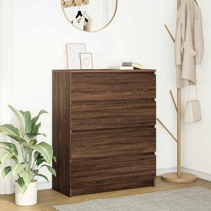 Dressoir 80x35x99 cm spaanplaat bruin eikenkleurig