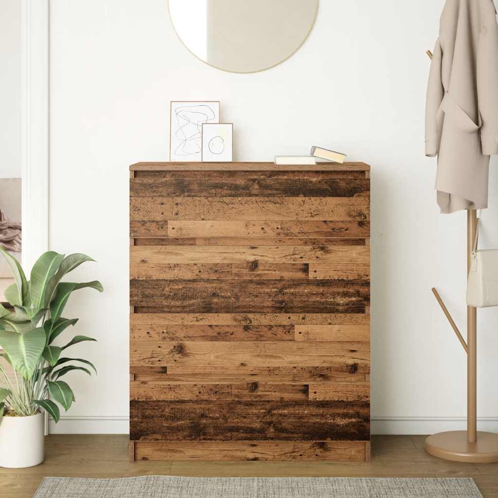 Dressoir 80x35x99 cm spaanplaat oud hout