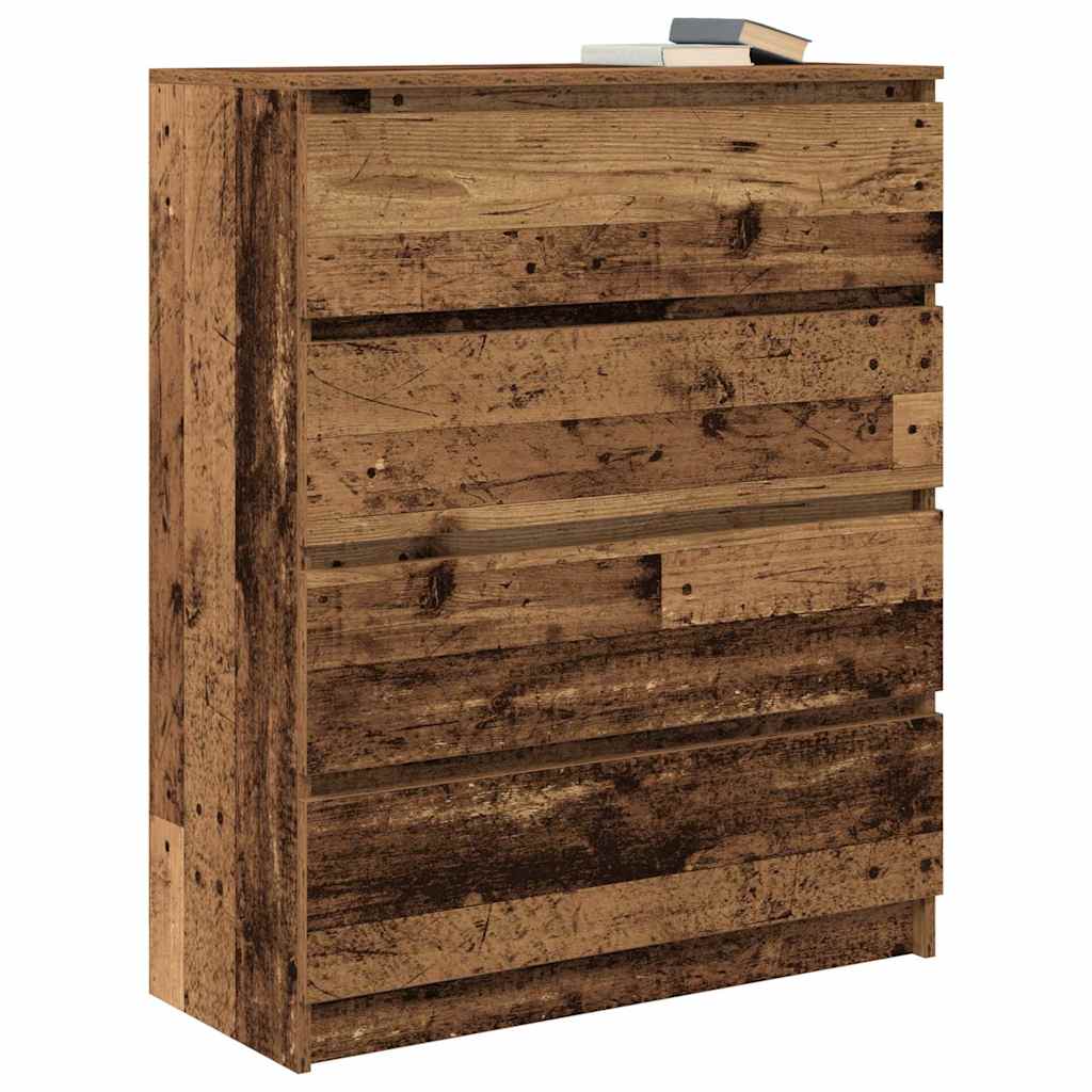 Dressoir 80x35x99 cm spaanplaat oud hout