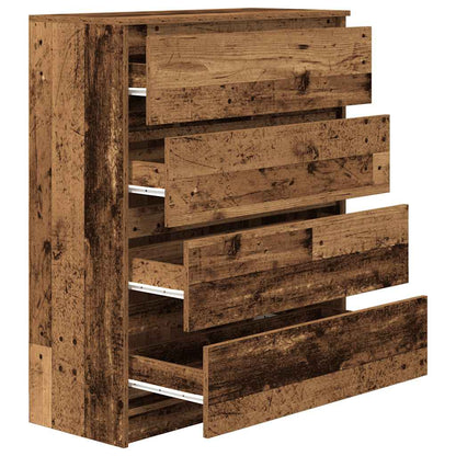 Dressoir 80x35x99 cm spaanplaat oud hout