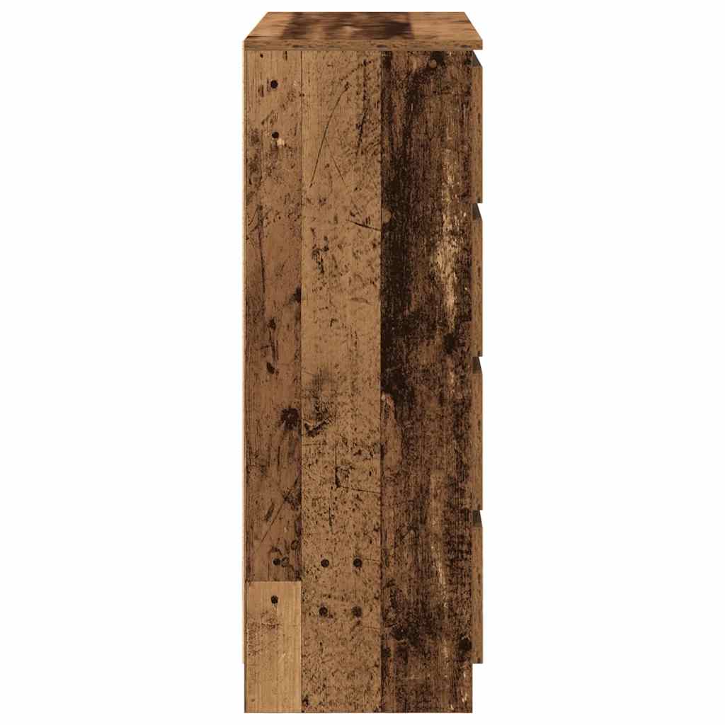 Dressoir 80x35x99 cm spaanplaat oud hout