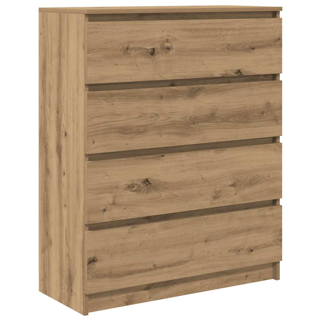 Dressoir 80x35x99 cm spaanplaat artisan eikenkleurig