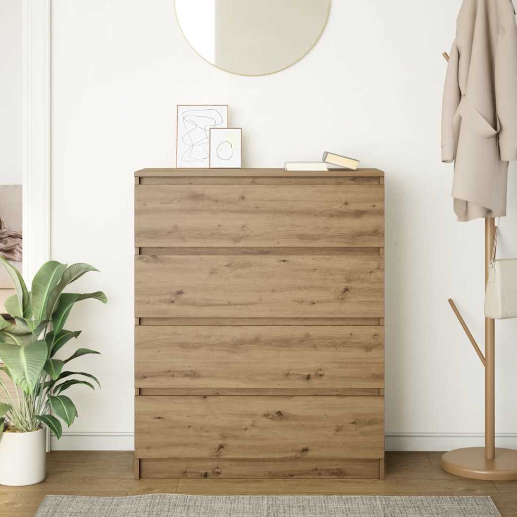 Dressoir 80x35x99 cm spaanplaat artisan eikenkleurig
