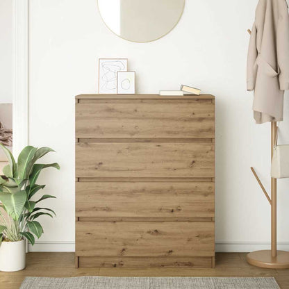 Dressoir 80x35x99 cm spaanplaat artisan eikenkleurig