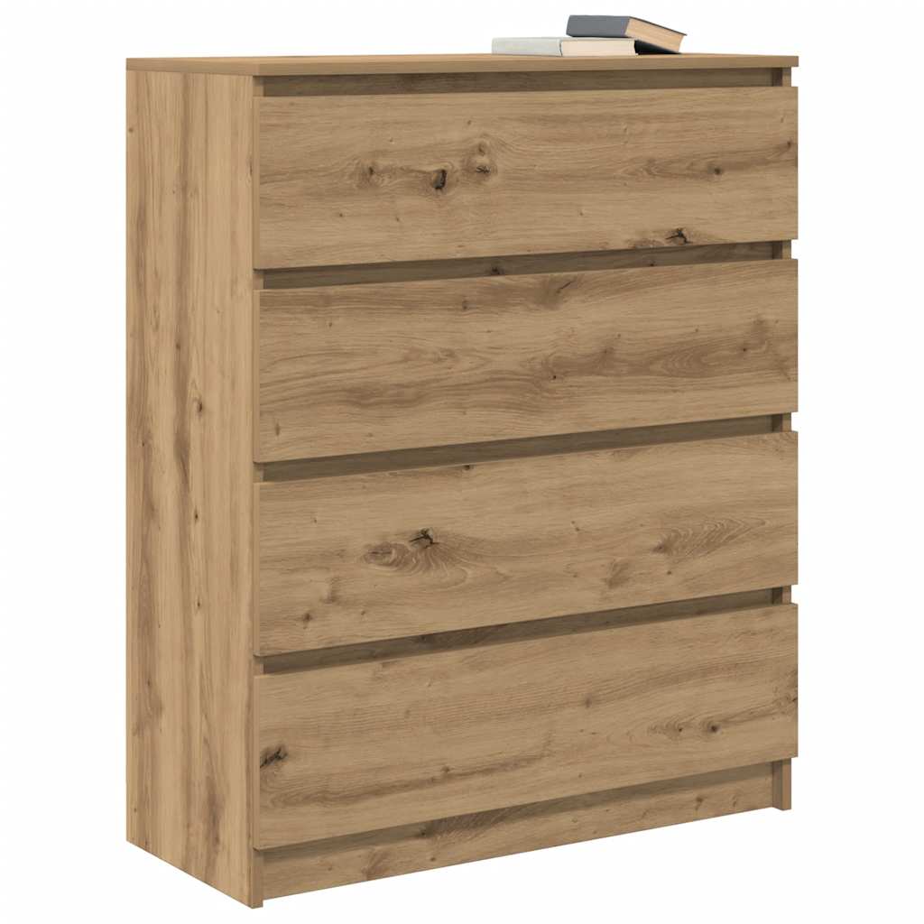 Dressoir 80x35x99 cm spaanplaat artisan eikenkleurig