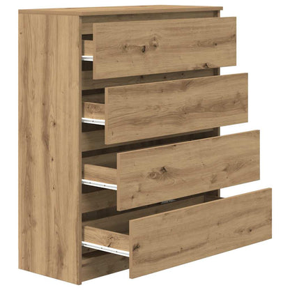 Dressoir 80x35x99 cm spaanplaat artisan eikenkleurig