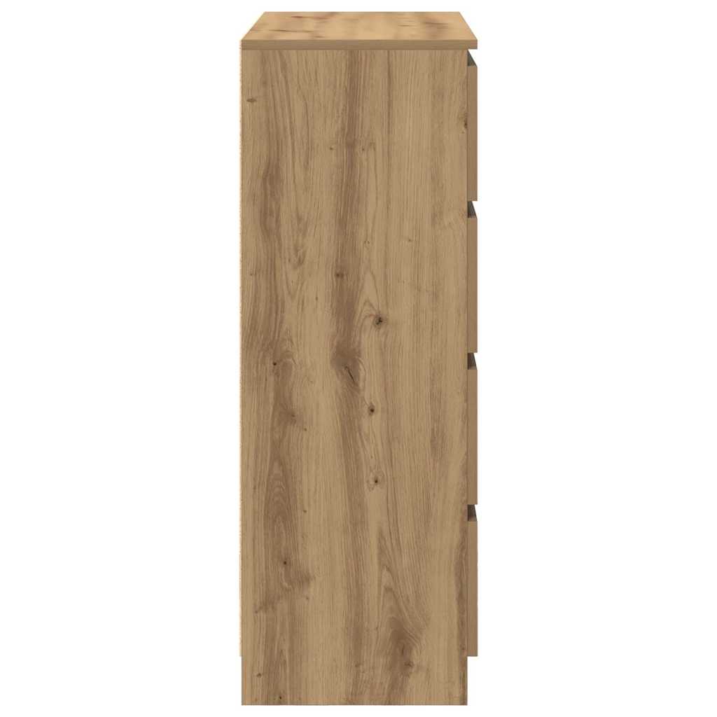 Dressoir 80x35x99 cm spaanplaat artisan eikenkleurig