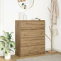 Dressoir 80x35x99 cm spaanplaat artisan eikenkleurig