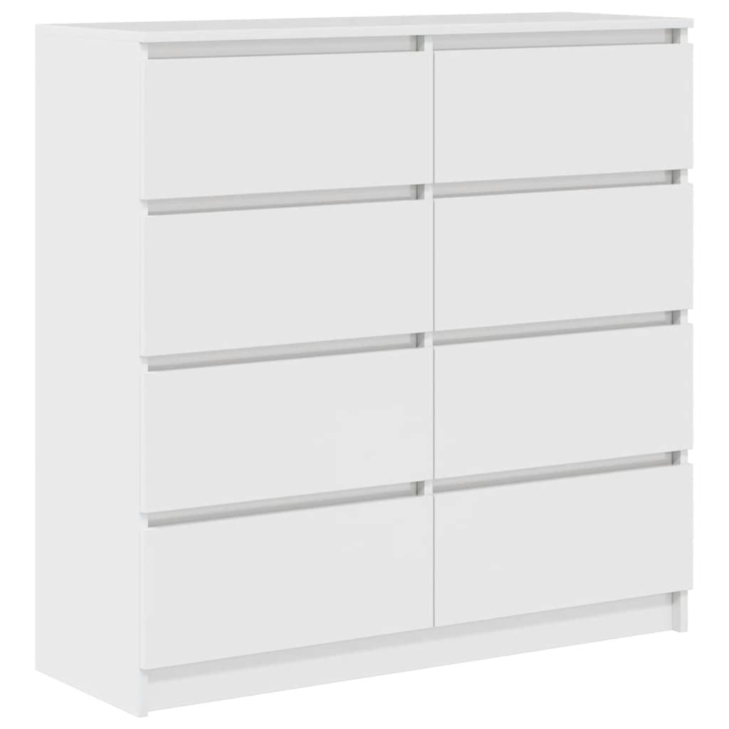 Dressoir 100x35x99 cm bewerkt hout wit