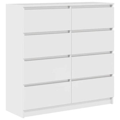 Dressoir 100x35x99 cm bewerkt hout wit