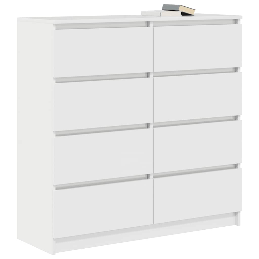 Dressoir 100x35x99 cm bewerkt hout wit