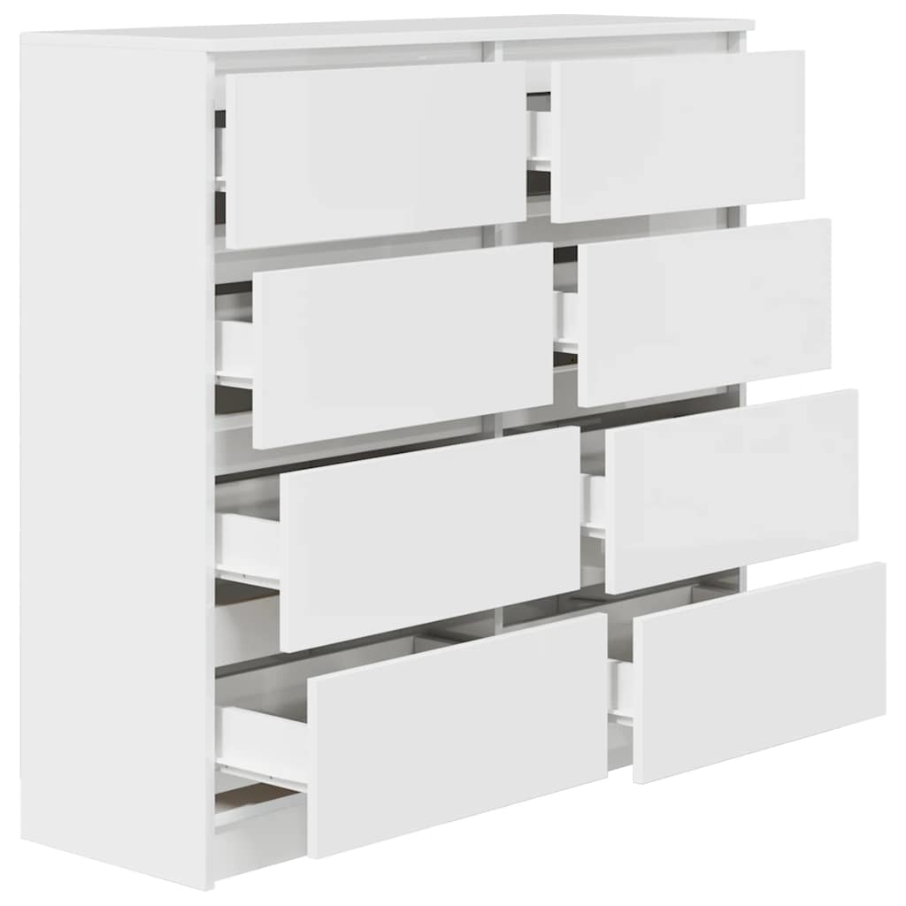 Dressoir 100x35x99 cm bewerkt hout wit