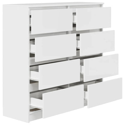 Dressoir 100x35x99 cm bewerkt hout wit