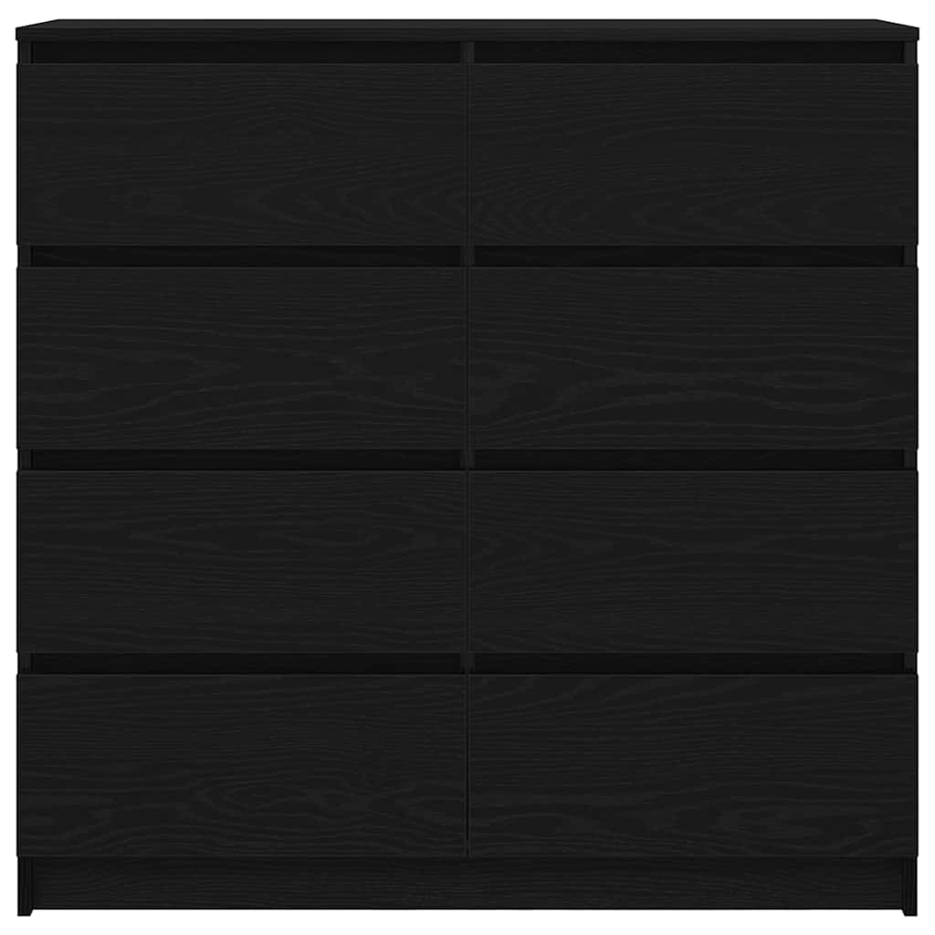 Dressoir 100x35x99 cm spaanplaat zwart eikenkleurig