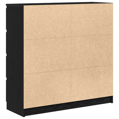 Dressoir 100x35x99 cm spaanplaat zwart eikenkleurig