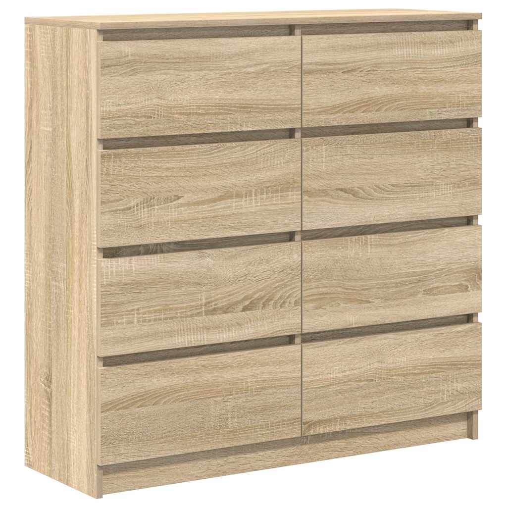 Dressoir 100x35x99 cm bewerkt hout sonoma eikenkleurig