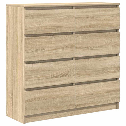 Dressoir 100x35x99 cm bewerkt hout sonoma eikenkleurig