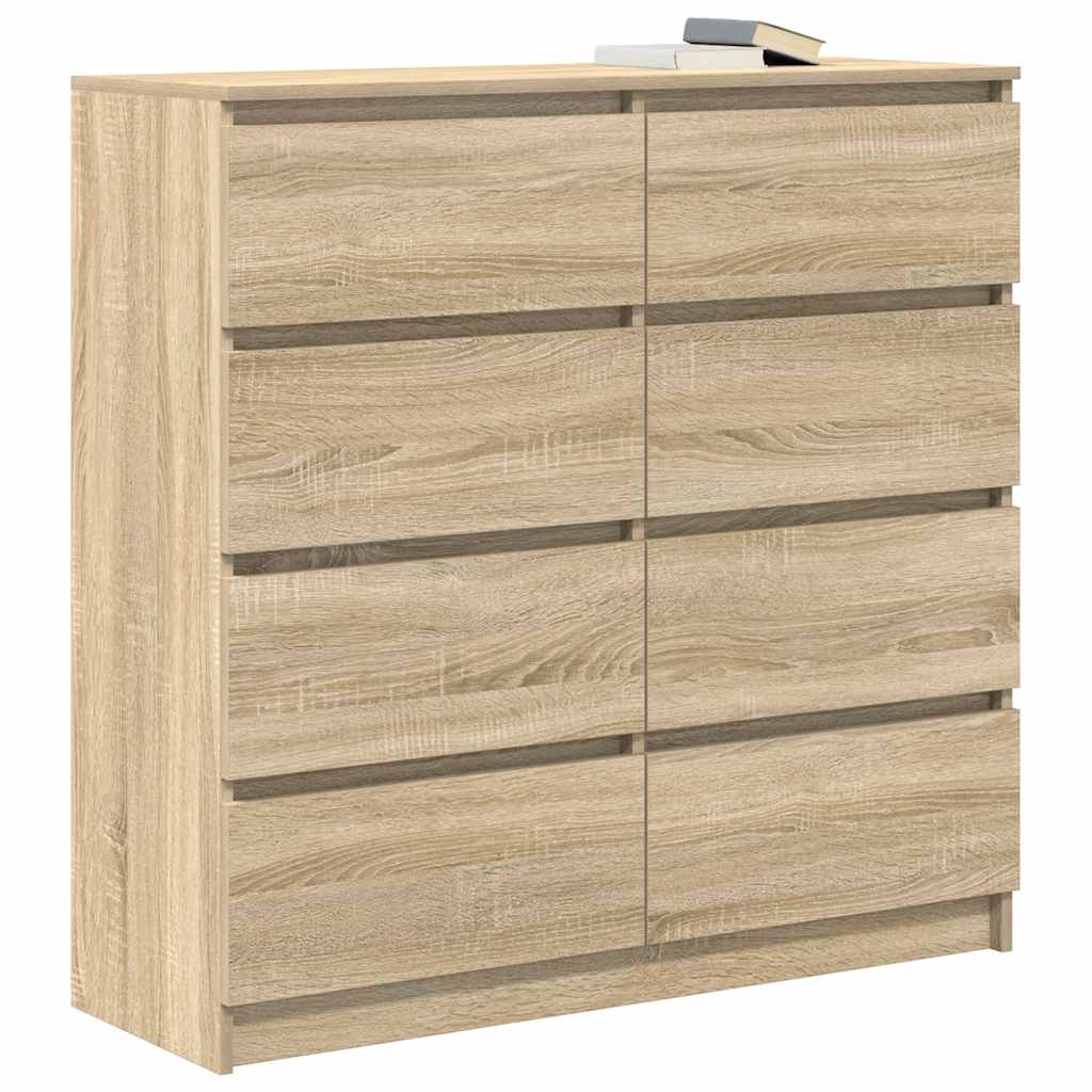 Dressoir 100x35x99 cm bewerkt hout sonoma eikenkleurig