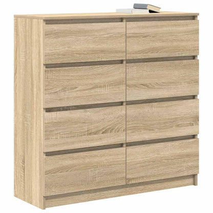 Dressoir 100x35x99 cm bewerkt hout sonoma eikenkleurig