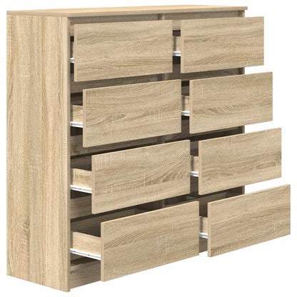 Dressoir 100x35x99 cm bewerkt hout sonoma eikenkleurig