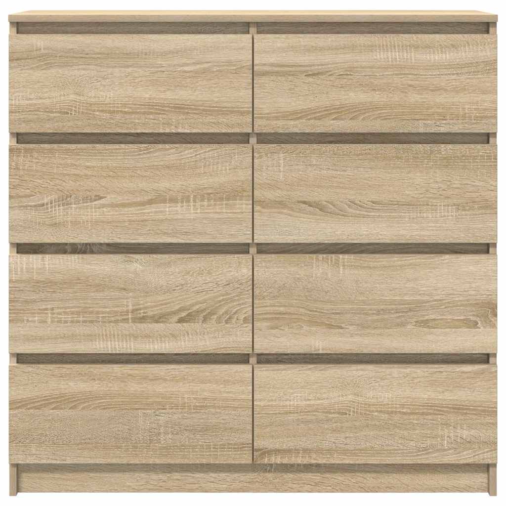 Dressoir 100x35x99 cm bewerkt hout sonoma eikenkleurig