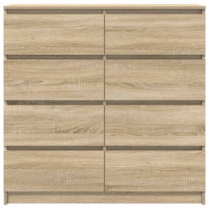 Dressoir 100x35x99 cm bewerkt hout sonoma eikenkleurig
