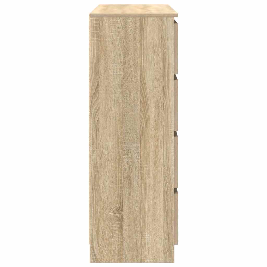 Dressoir 100x35x99 cm bewerkt hout sonoma eikenkleurig