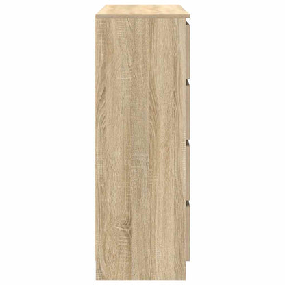 Dressoir 100x35x99 cm bewerkt hout sonoma eikenkleurig