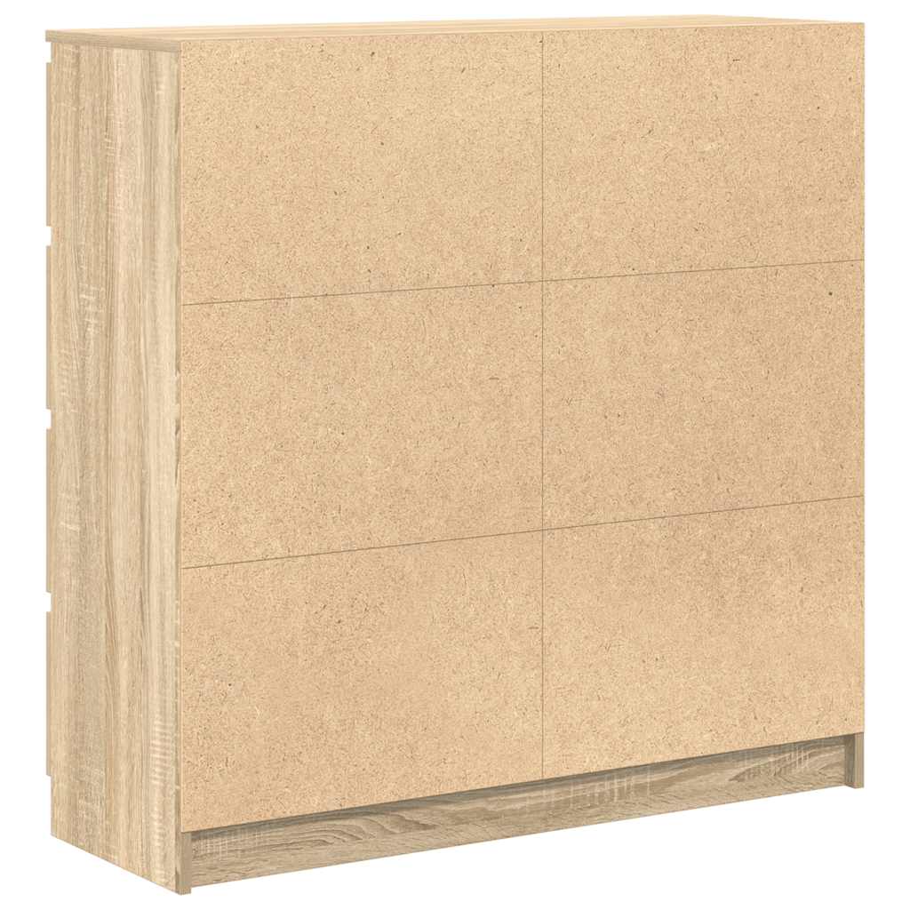 Dressoir 100x35x99 cm bewerkt hout sonoma eikenkleurig