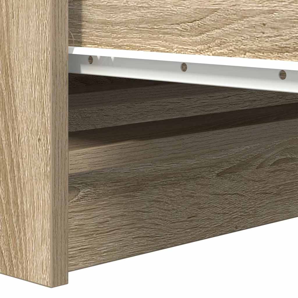 Dressoir 100x35x99 cm bewerkt hout sonoma eikenkleurig