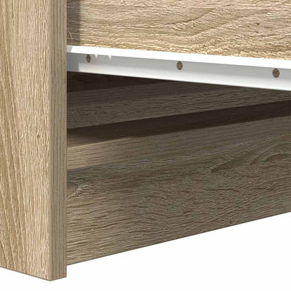 Dressoir 100x35x99 cm bewerkt hout sonoma eikenkleurig