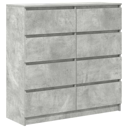 Dressoir 100x35x99 cm bewerkt hout betongrijs