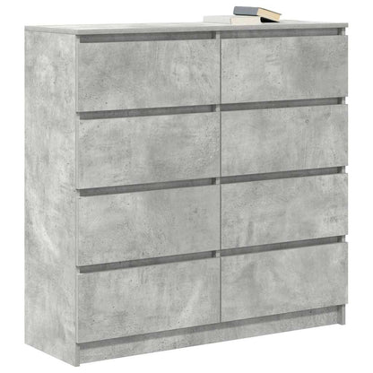 Dressoir 100x35x99 cm bewerkt hout betongrijs