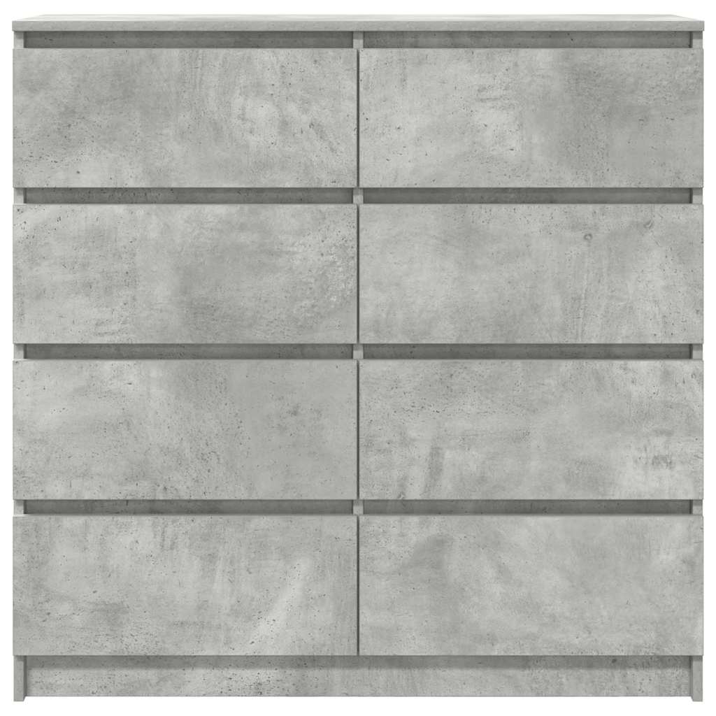 Dressoir 100x35x99 cm bewerkt hout betongrijs