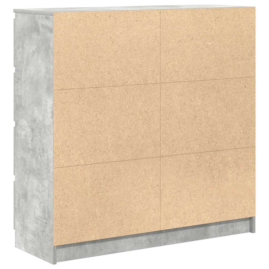 Dressoir 100x35x99 cm bewerkt hout betongrijs