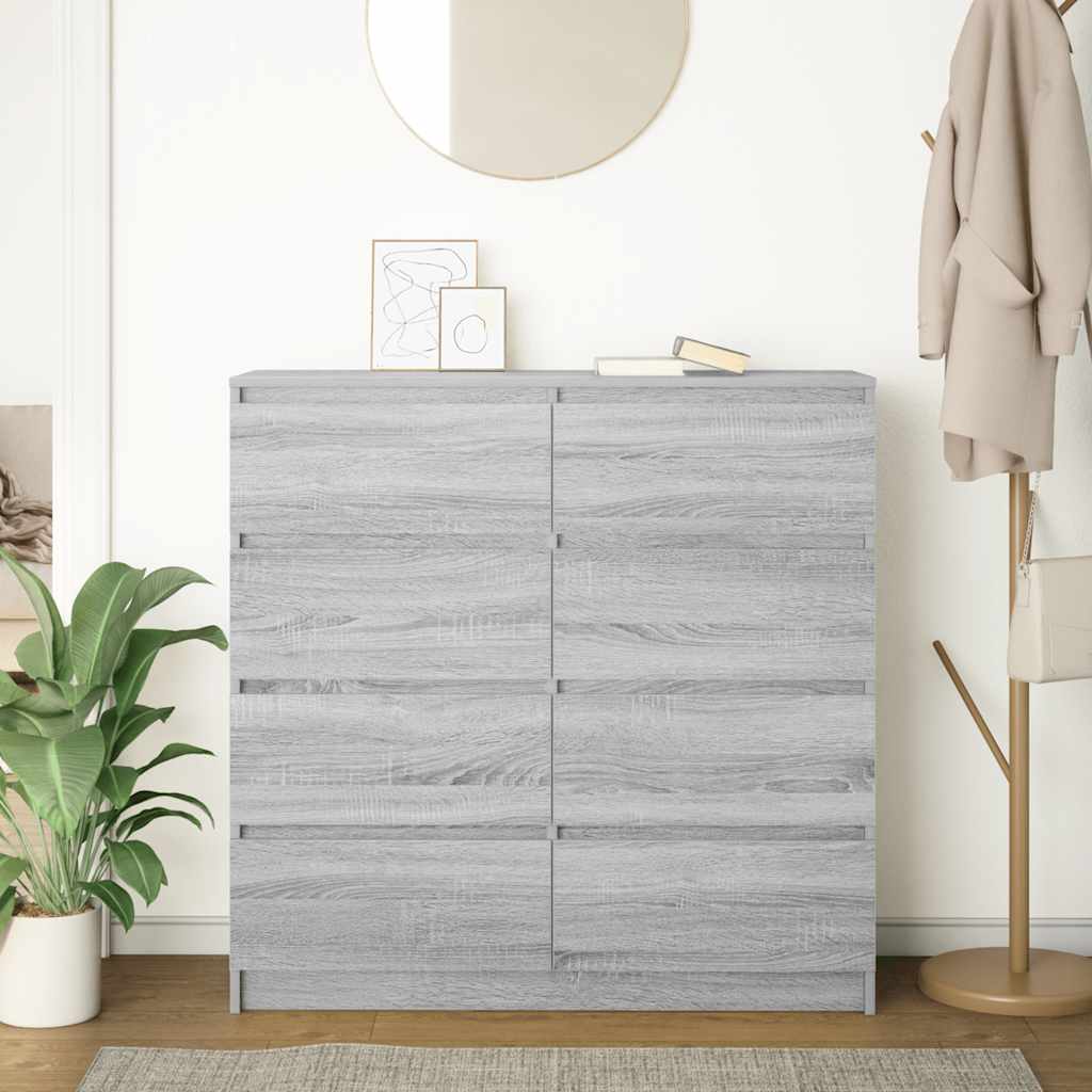 Dressoir 100x35x99 cm spaanplaat grijs sonoma