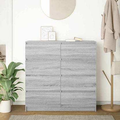 Dressoir 100x35x99 cm spaanplaat grijs sonoma