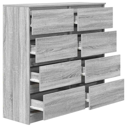Dressoir 100x35x99 cm spaanplaat grijs sonoma
