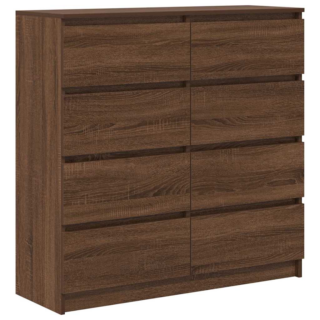Dressoir 100x35x99 cm bewerkt hout bruin eikenkleur