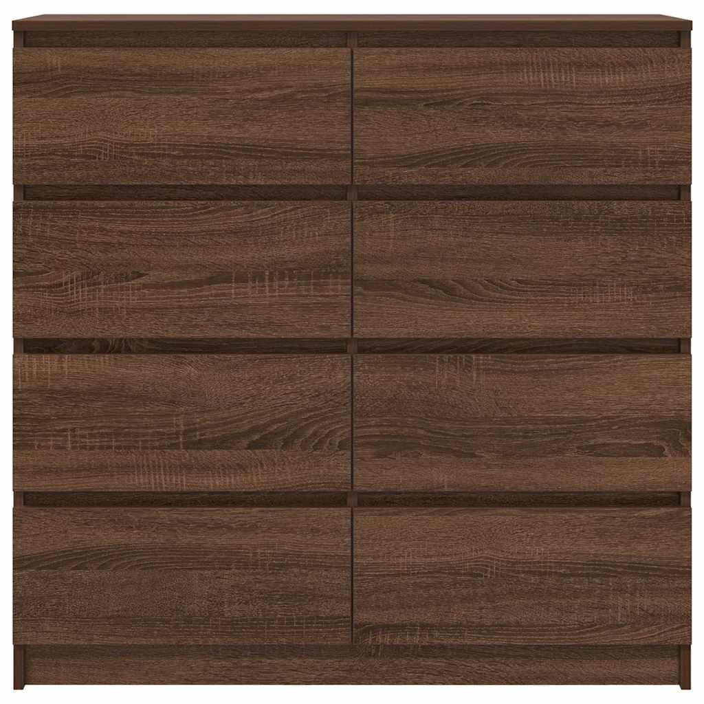 Dressoir 100x35x99 cm bewerkt hout bruin eikenkleur