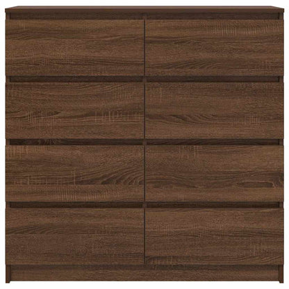 Dressoir 100x35x99 cm bewerkt hout bruin eikenkleur