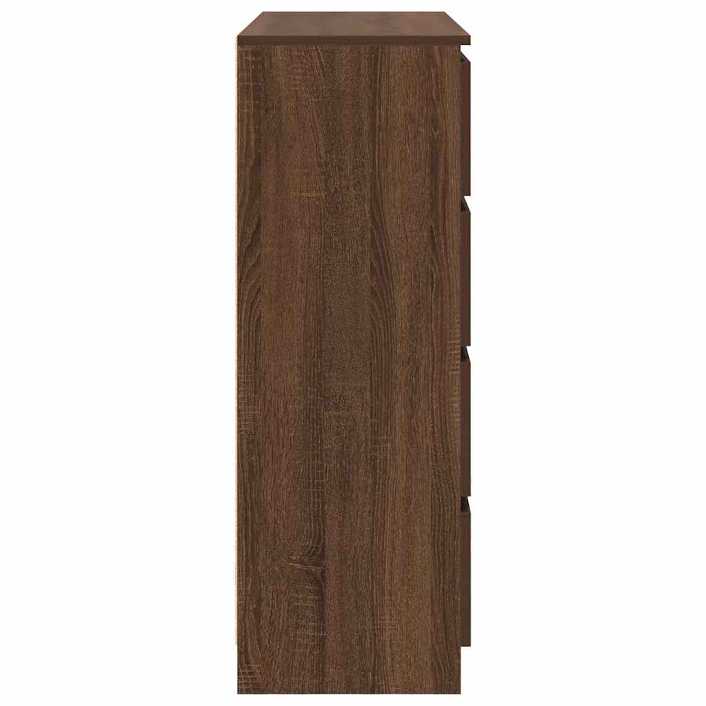Dressoir 100x35x99 cm bewerkt hout bruin eikenkleur