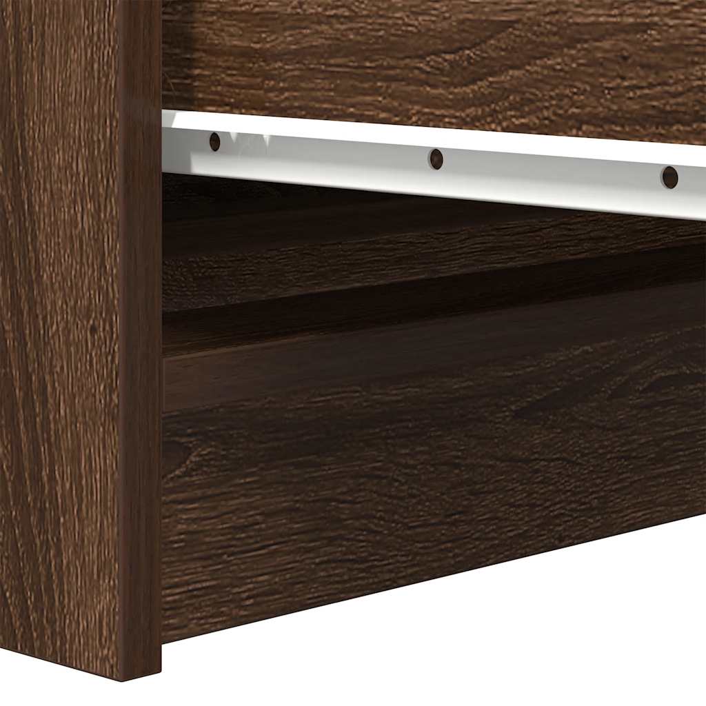 Dressoir 100x35x99 cm bewerkt hout bruin eikenkleur