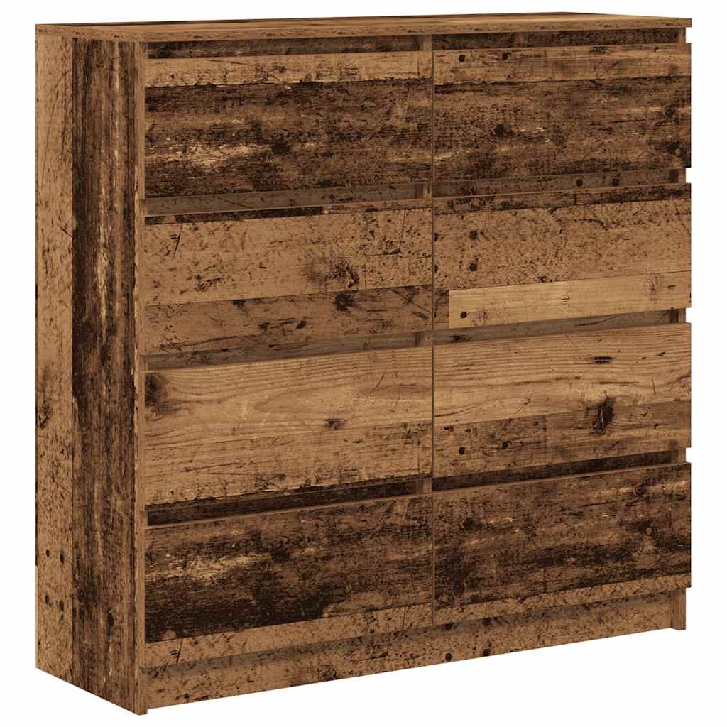 Dressoir 100x35x99 cm spaanplaat oud hout