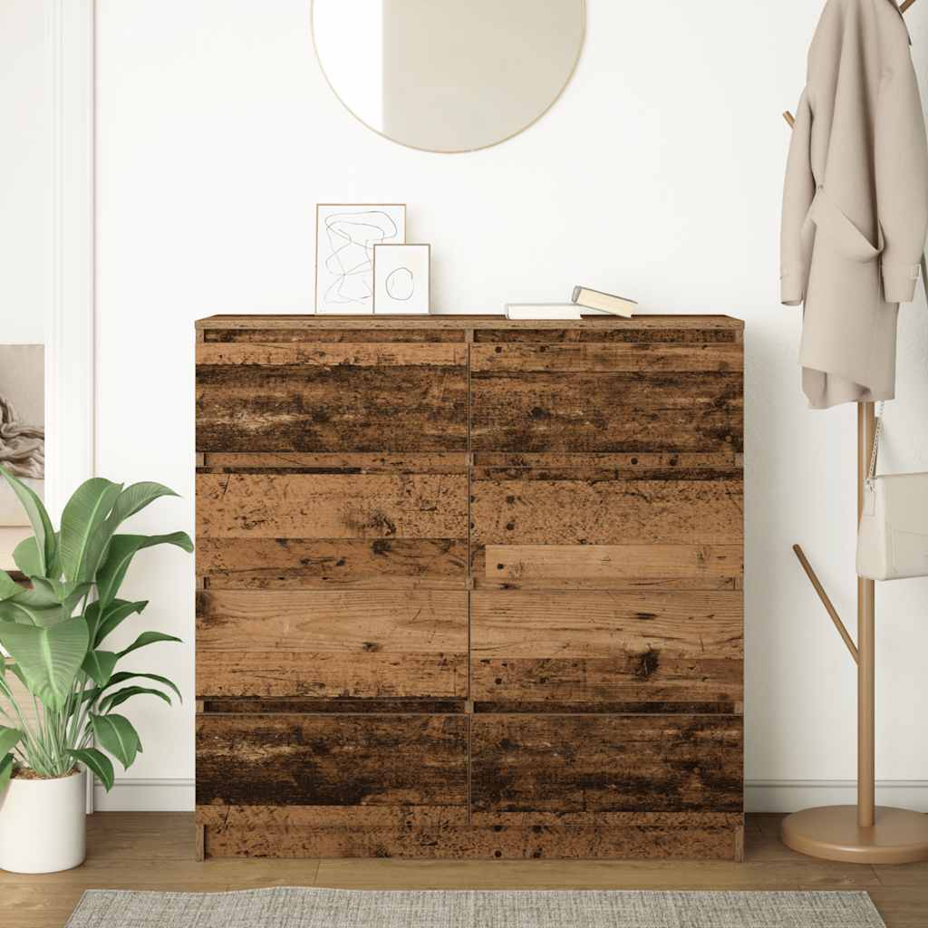 Dressoir 100x35x99 cm spaanplaat oud hout