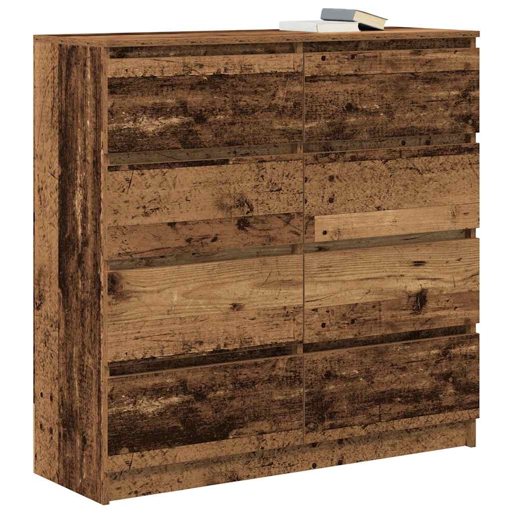Dressoir 100x35x99 cm spaanplaat oud hout