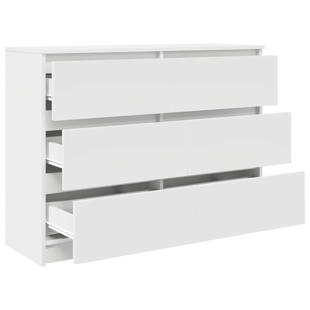 Dressoir 100x35x76 cm spaanplaat wit