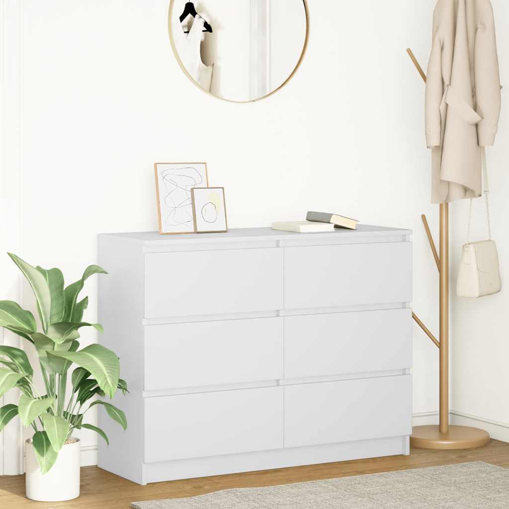 Dressoir 100x35x76 cm spaanplaat wit