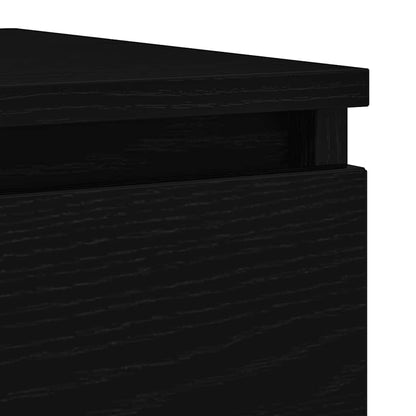 Dressoir 100x35x76 cm spaanplaat zwart eikenkleurig